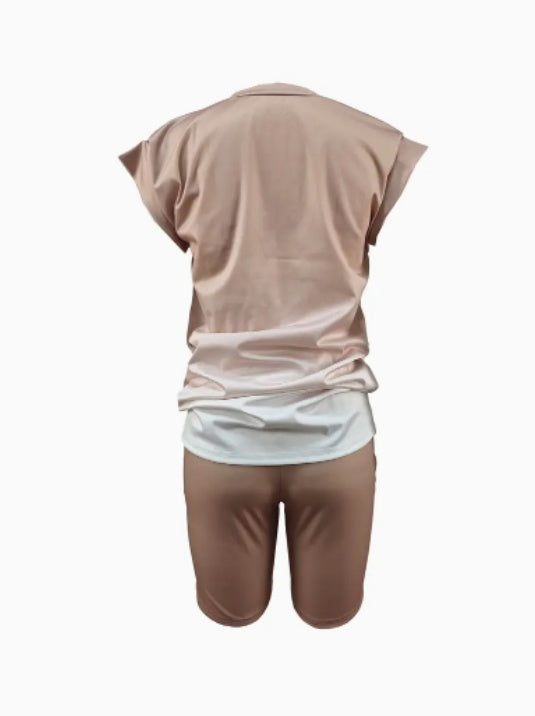 Faith Over Fear Women's Two-Piece Casual Short Set – Inspirational Loungewear for Everyday Style