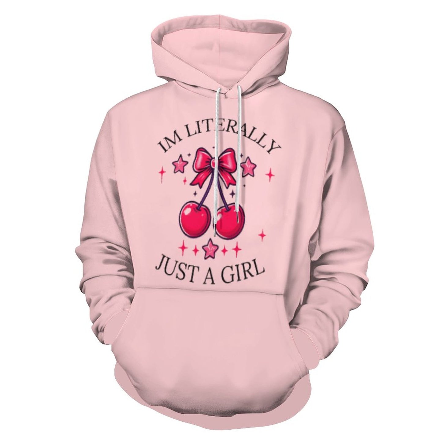 Soft Girl Era Pink "I'm Literally Just a Girl" Hoodie - Cozy & Trendy
