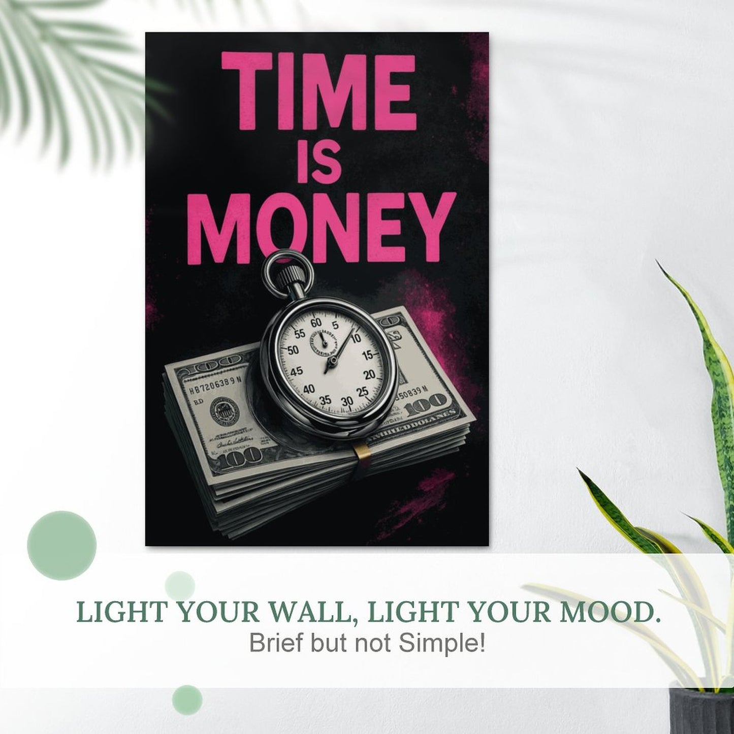 Time is Money" Motivational Poster