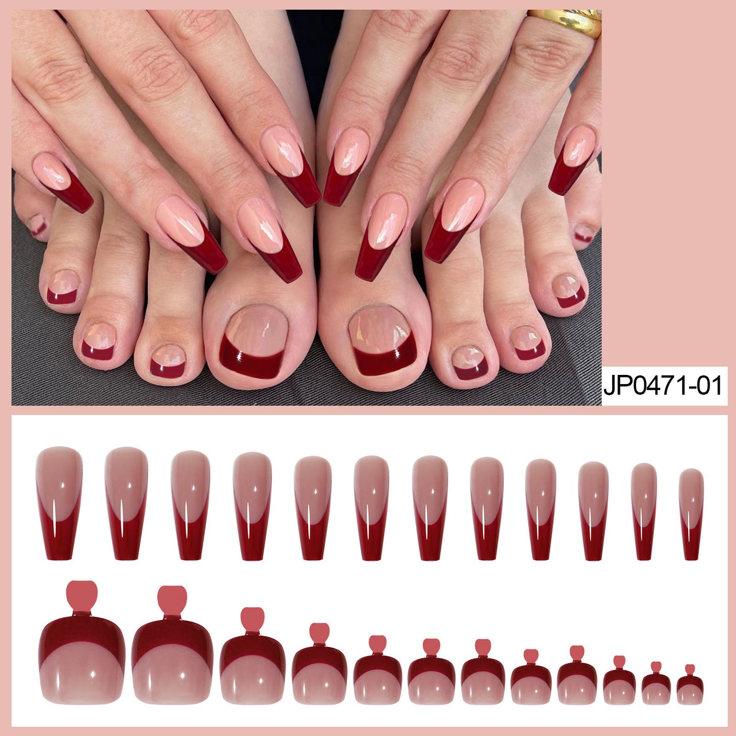 Bright Red Hand And Foot Set