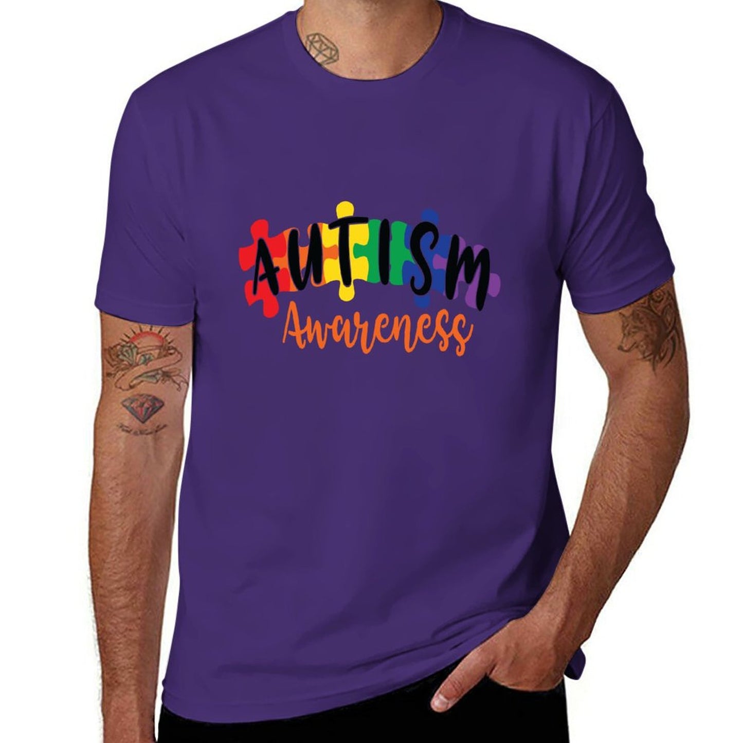 Autism Awareness Men's T-Shirt - Bold Support with Comfort