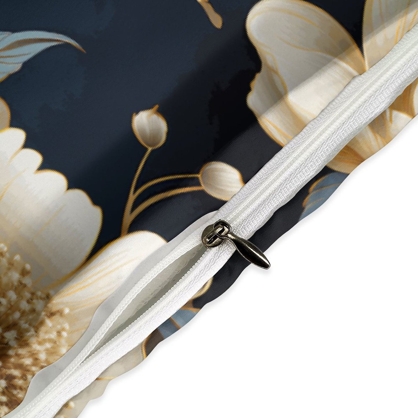3-Piece Bedding Set-102"x90 Soft Duvet Cover & Pillowcases, Elegant Flower Design, Queen/King Size Comforter Set