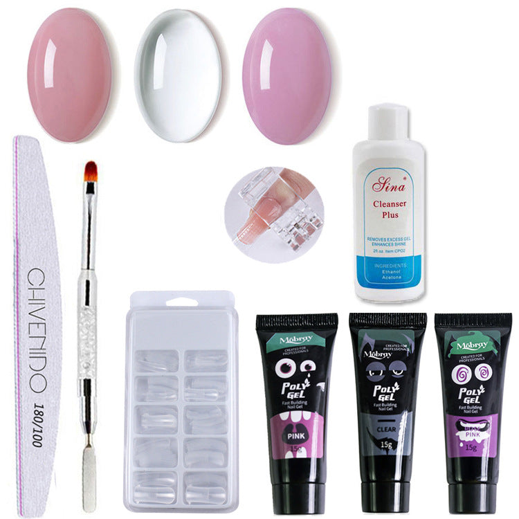 Poly Gel Nail Art Solid Extension Glue Set