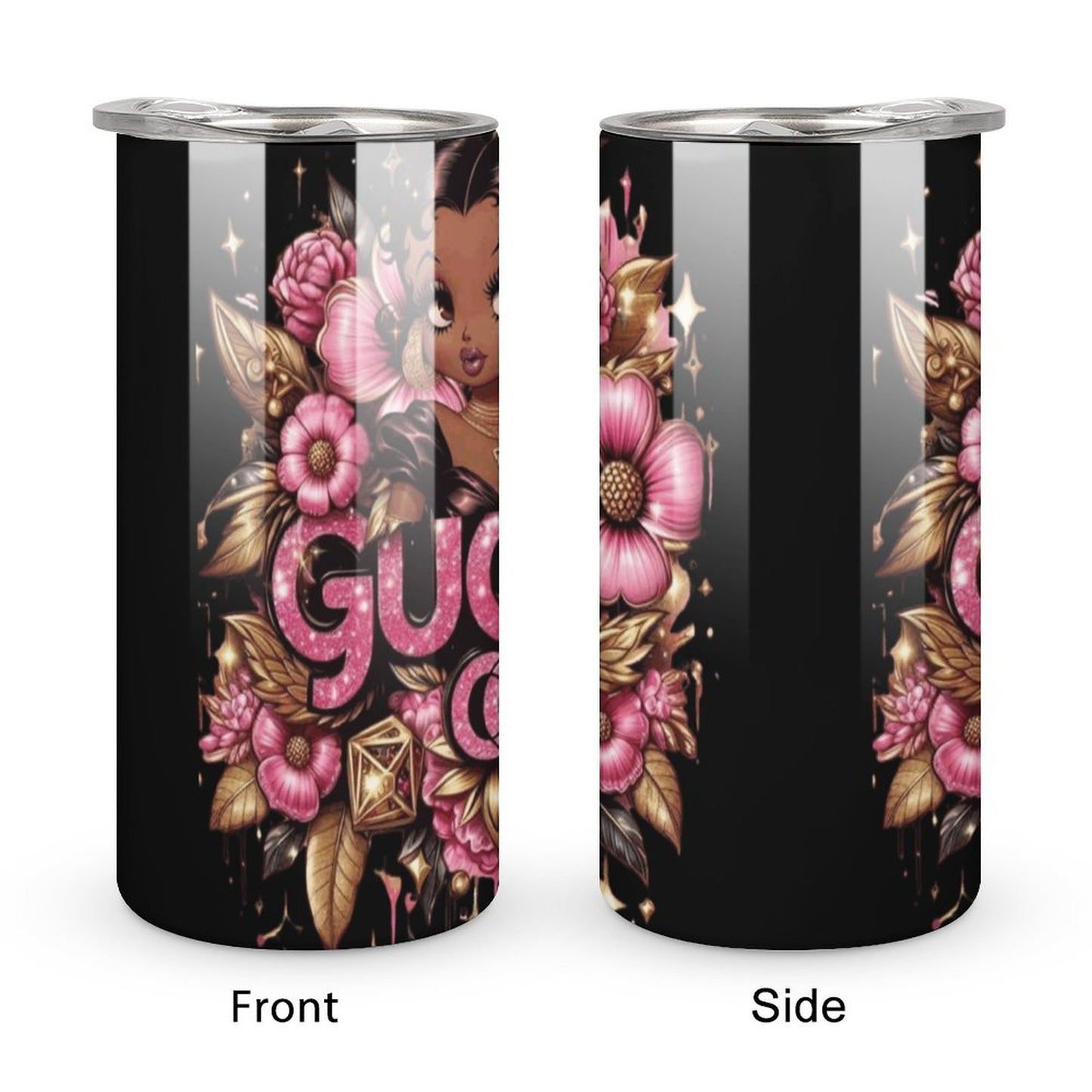 Melanin Glam Gucci-Inspired Tumbler – 20oz Triple Panel Stainless Steel Drinkware