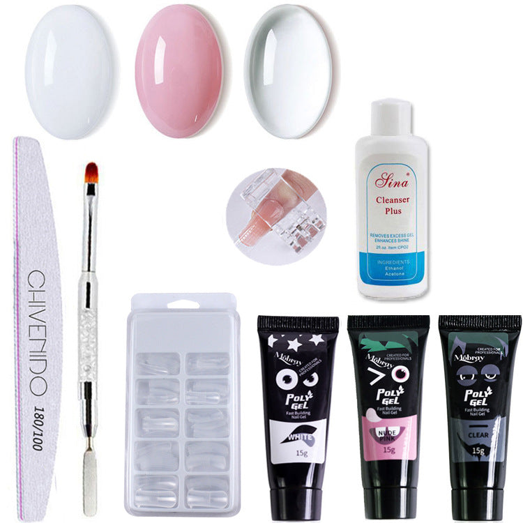 Poly Gel Nail Art Solid Extension Glue Set