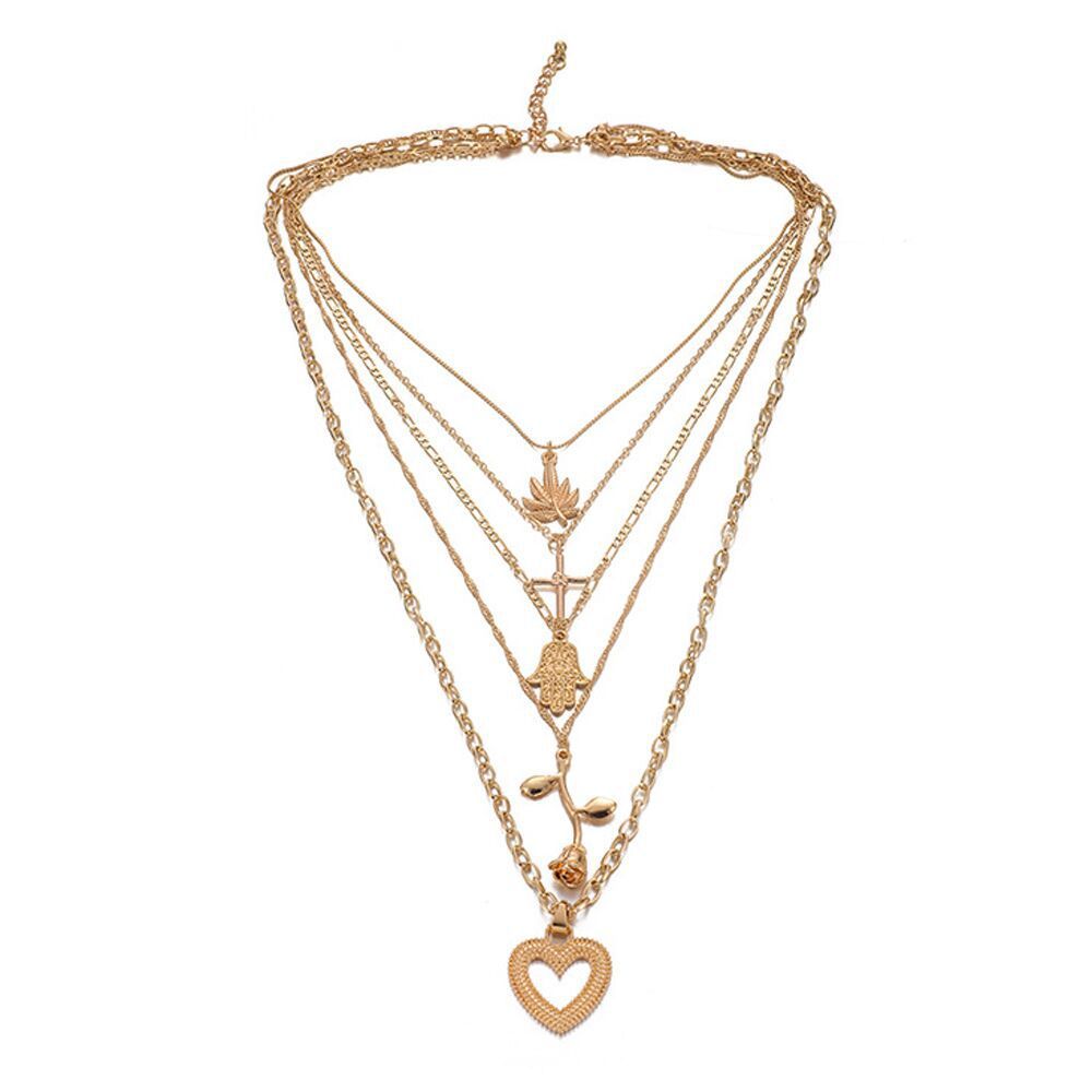 Vintage Charm Pendant Necklace – Timeless Alloy Jewelry for Classic Elegance