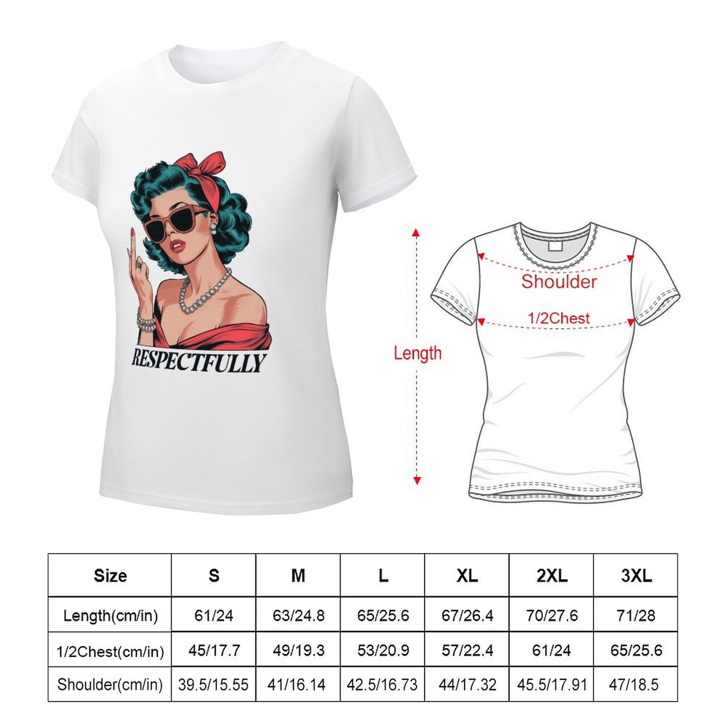 Respectfully" Women's Graphic Tee – Bold, Confident, and Unapologetic