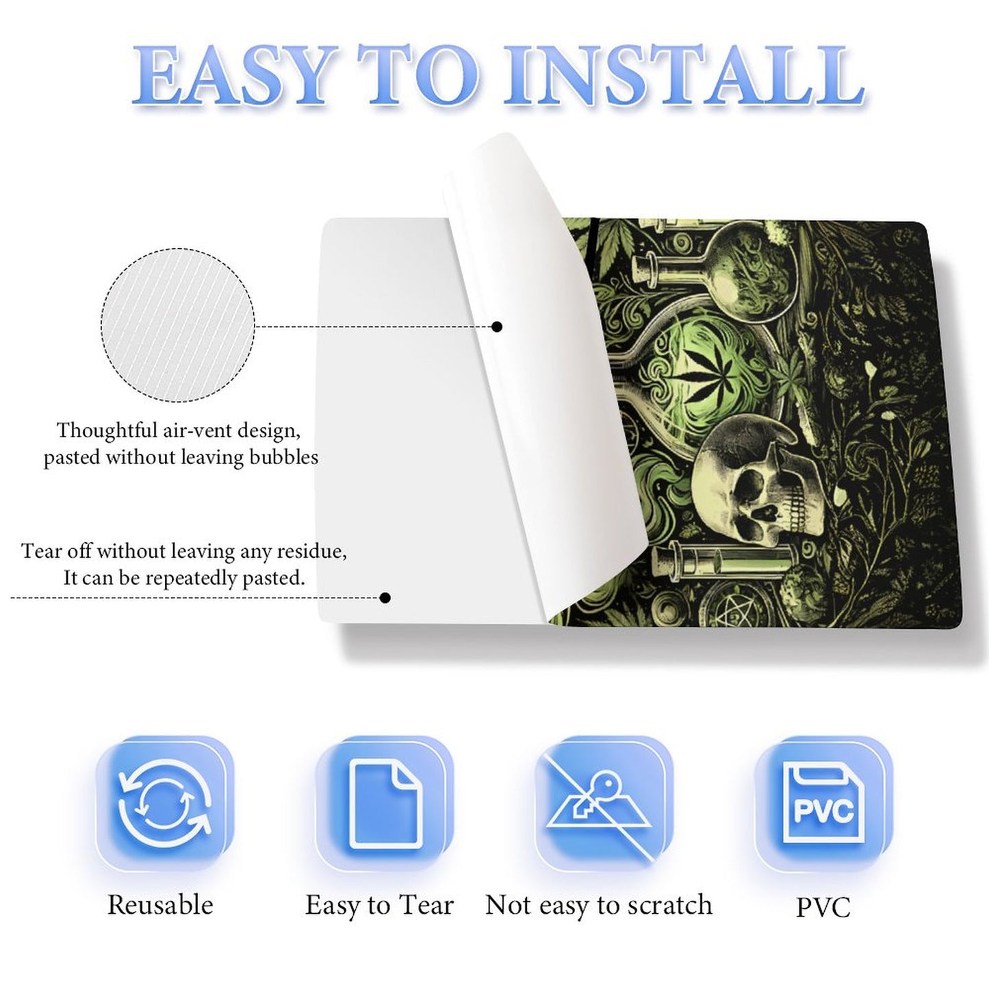 Skull Marijuana PS5 Console Sticker – 420 Weed Skull Vinyl Skin Decal for PlayStation 5 Disc Edition (Digital Edition)