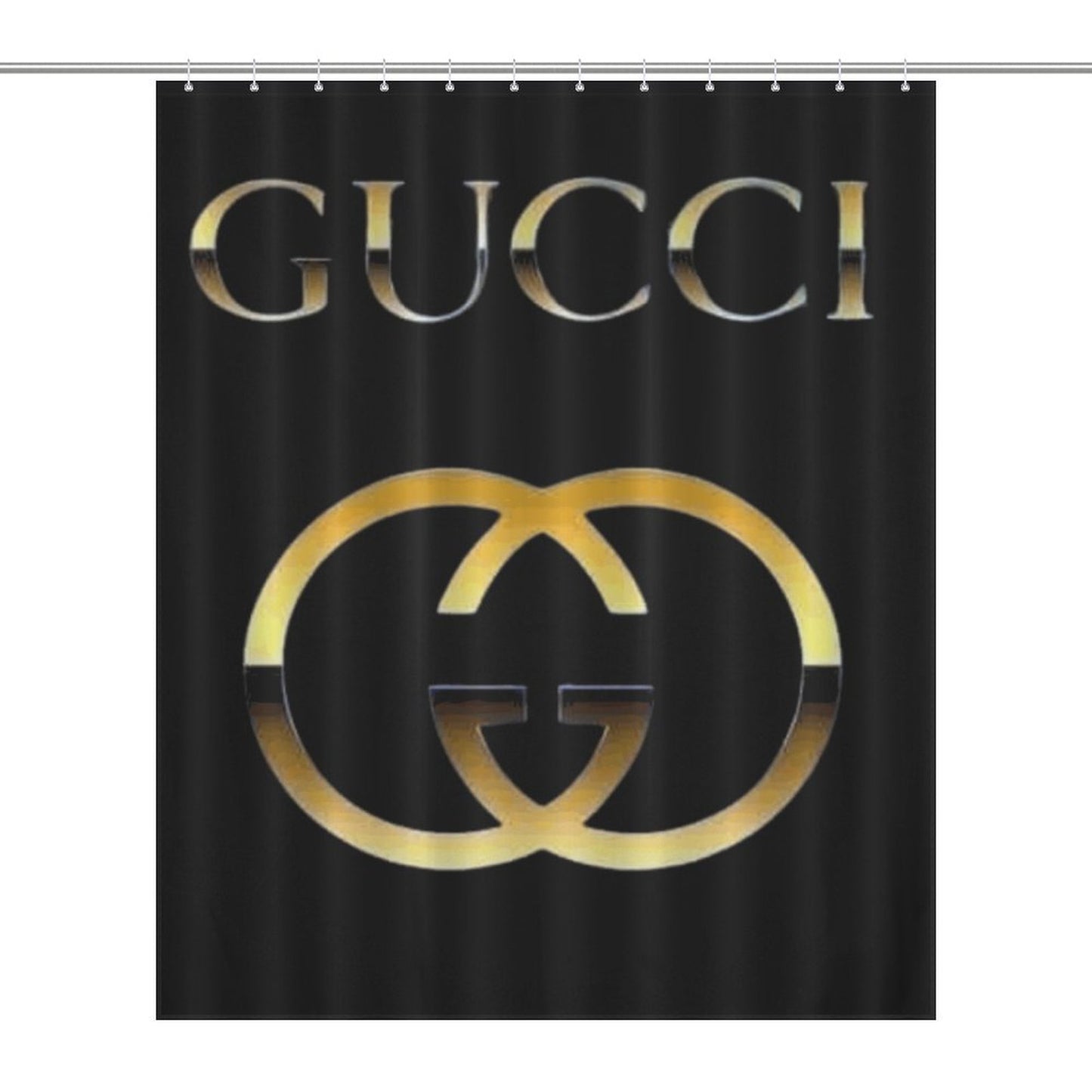 Luxury Logo Shower Curtain, Stylish Bath Decor, Modern Bathroom Accessory, Elegant Home Decor, Designer Style, Perfect Gift Idea