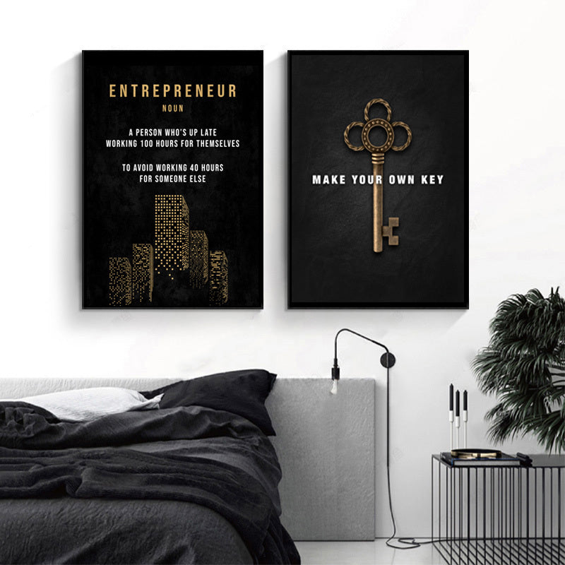 Success Text Canvas Painting | Motivational Wall Art | Inspirational Quote Poster for Office, Bedroom, or Living Room Decor | Modern Success Wall Art