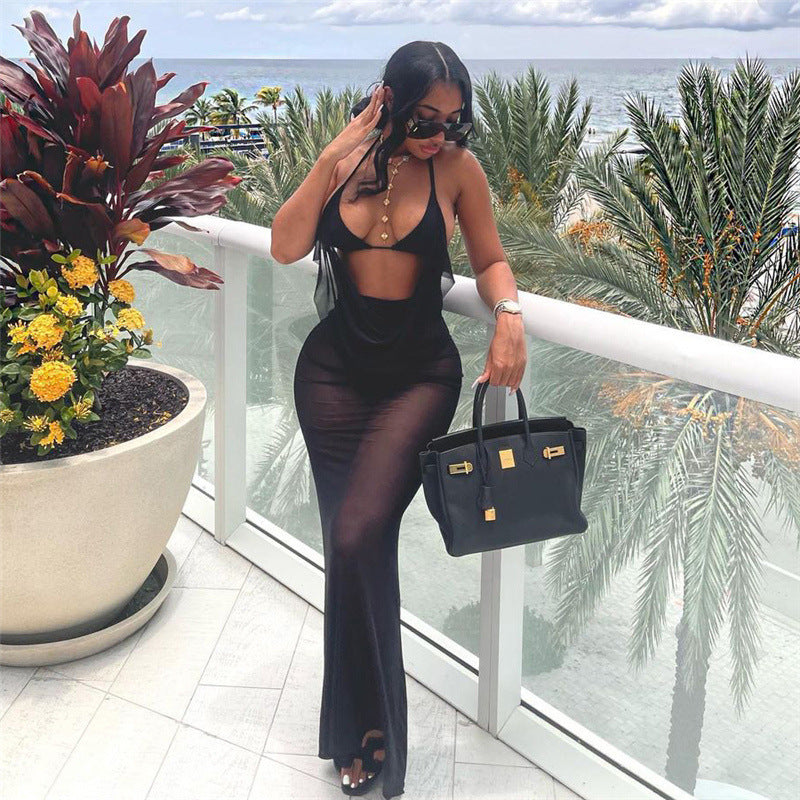 Chic Summer Sheath Long Dress for Women – Elegant Sleeveless Bodycon Sundress