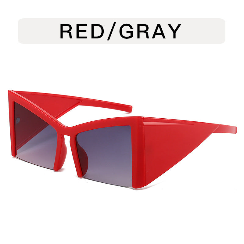 Y2G Special-Shaped Half-Frame Sunglasses – Futuristic Niche Streetwear Shades