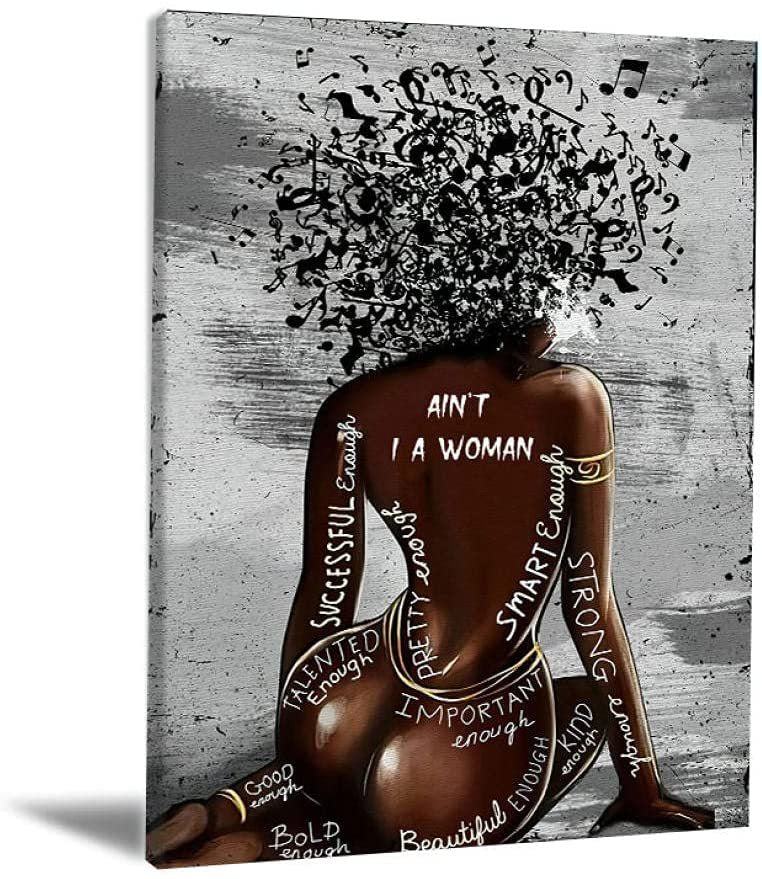 Black Woman Art Print Poster “Ain’t I A Woman” Inspirational Home Decor Wall Painting