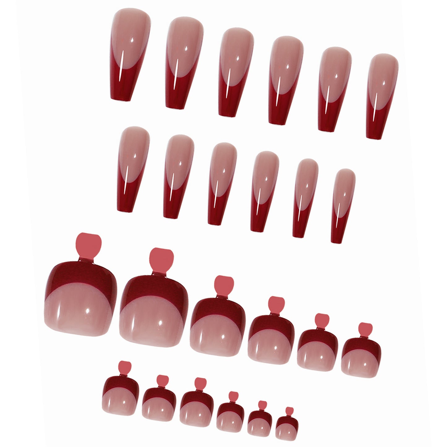 Bright Red Hand And Foot Set