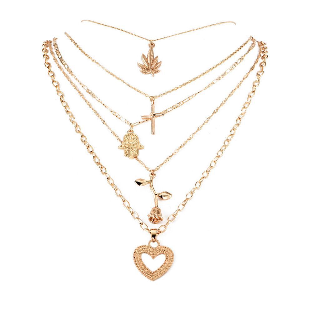 Vintage Charm Pendant Necklace – Timeless Alloy Jewelry for Classic Elegance