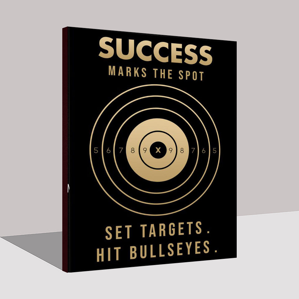 Success Text Canvas Painting | Motivational Wall Art | Inspirational Quote Poster for Office, Bedroom, or Living Room Decor | Modern Success Wall Art