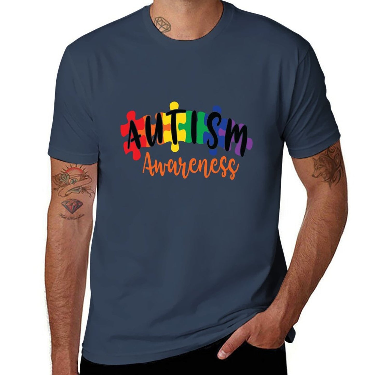 Autism Awareness Men's T-Shirt - Bold Support with Comfort