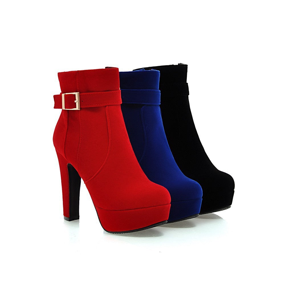 Women’s Martin Boots | Chunky Heel High Heel Ankle Boots | Stylish Fall & Winter Fashion Boots