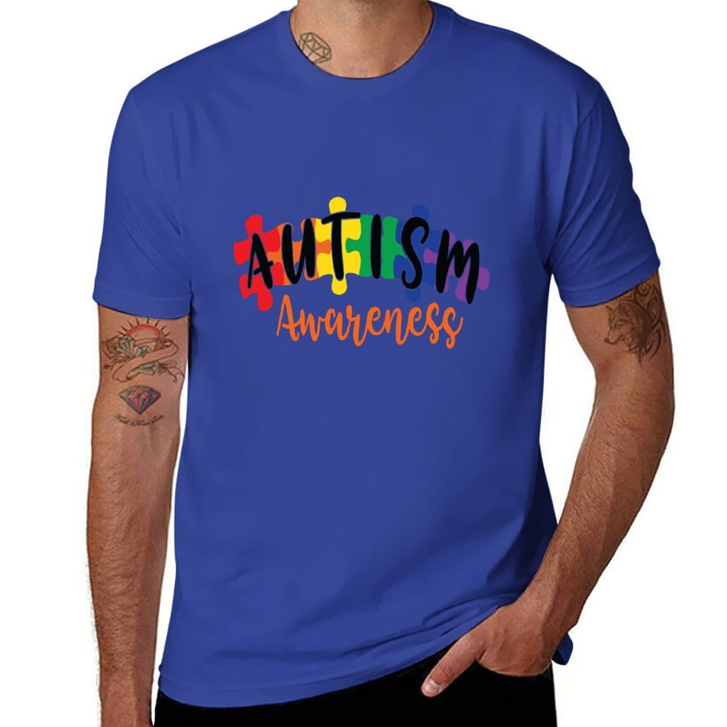 Autism Awareness Men's T-Shirt - Bold Support with Comfort
