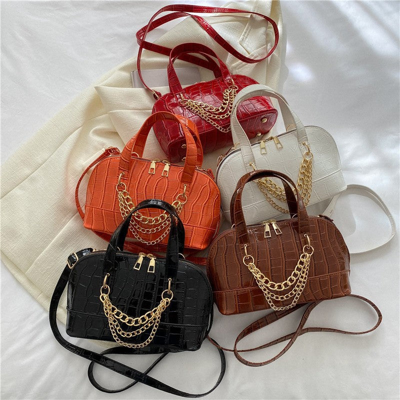 Stone Pattern Chain Personality Shoulder Bag