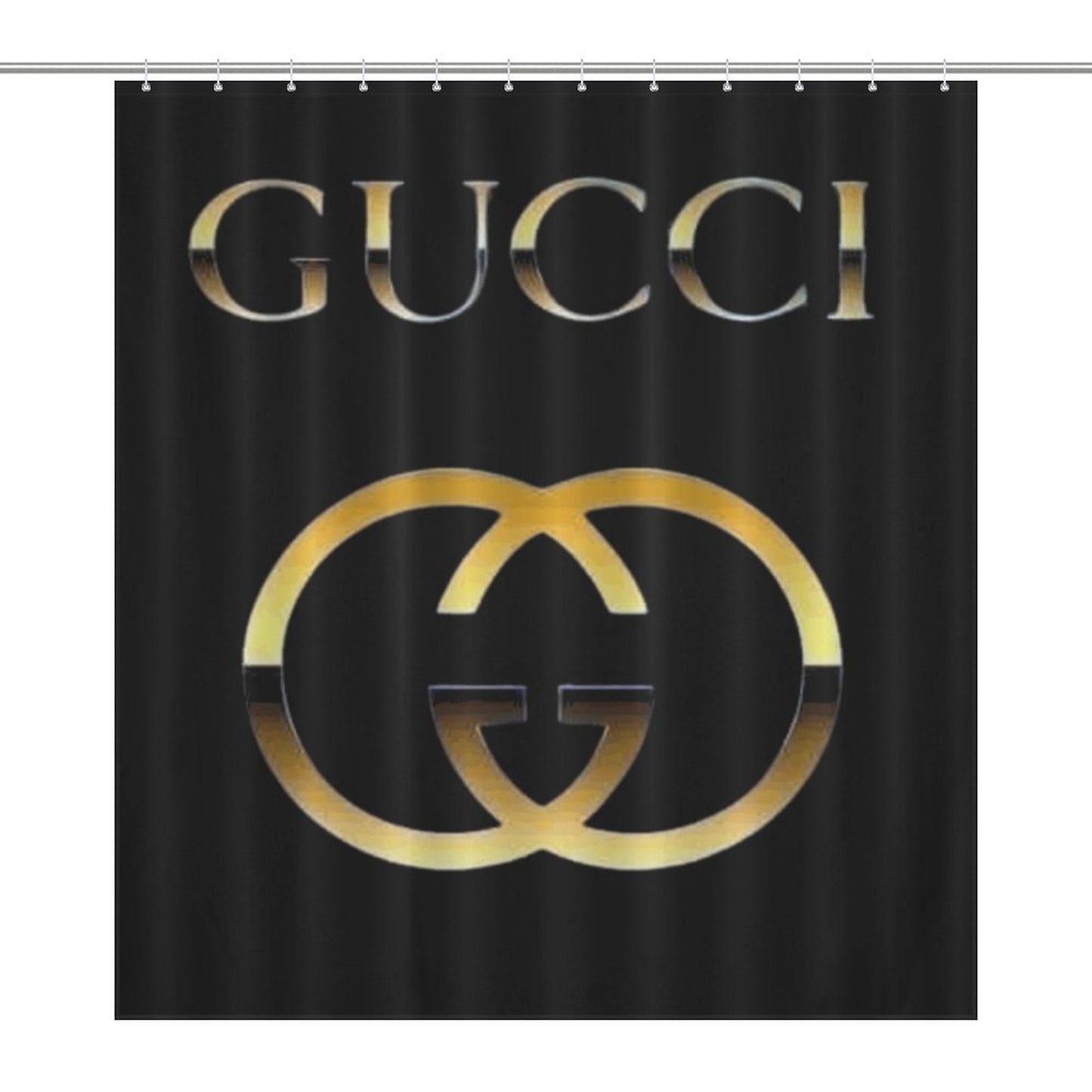 Luxury Logo Shower Curtain, Stylish Bath Decor, Modern Bathroom Accessory, Elegant Home Decor, Designer Style, Perfect Gift Idea
