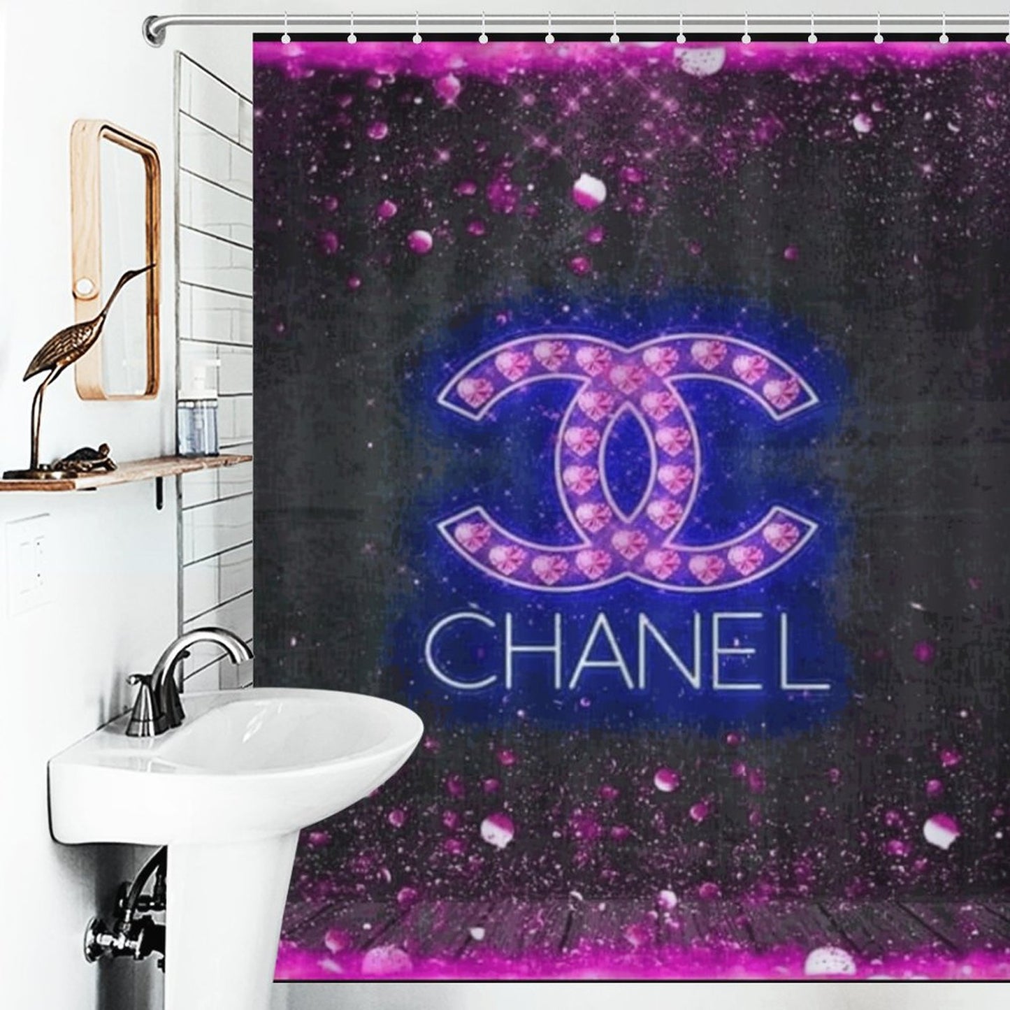 Luxury Shower Curtain - Elegant Bathroom Decor, Designer Bath Accessory, High-End Spa Feeling, Home Makeover, Unique Housewarming Gift