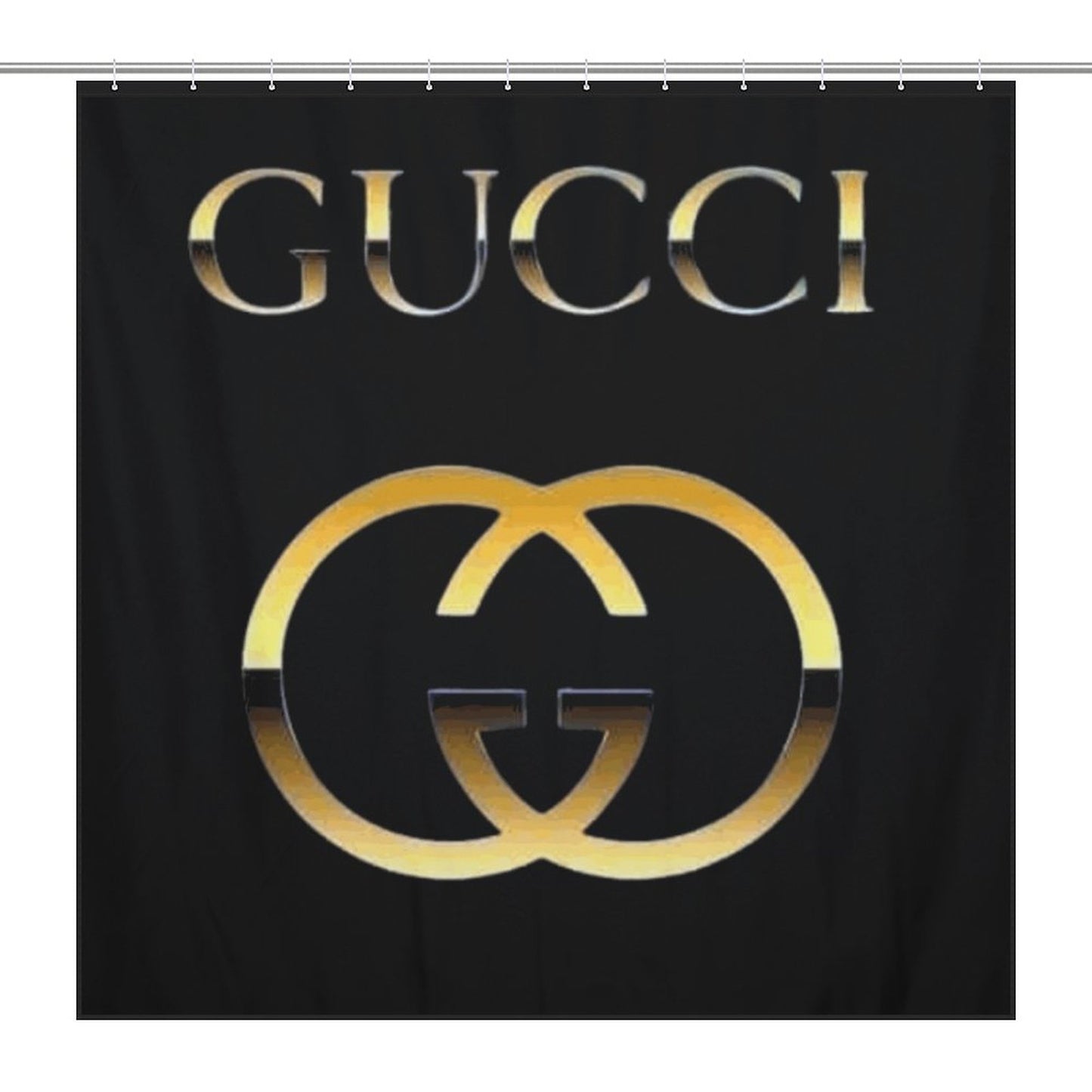 Luxury Logo Shower Curtain, Stylish Bath Decor, Modern Bathroom Accessory, Elegant Home Decor, Designer Style, Perfect Gift Idea