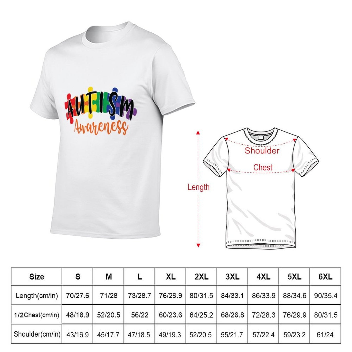 Autism Awareness Men's T-Shirt - Bold Support with Comfort
