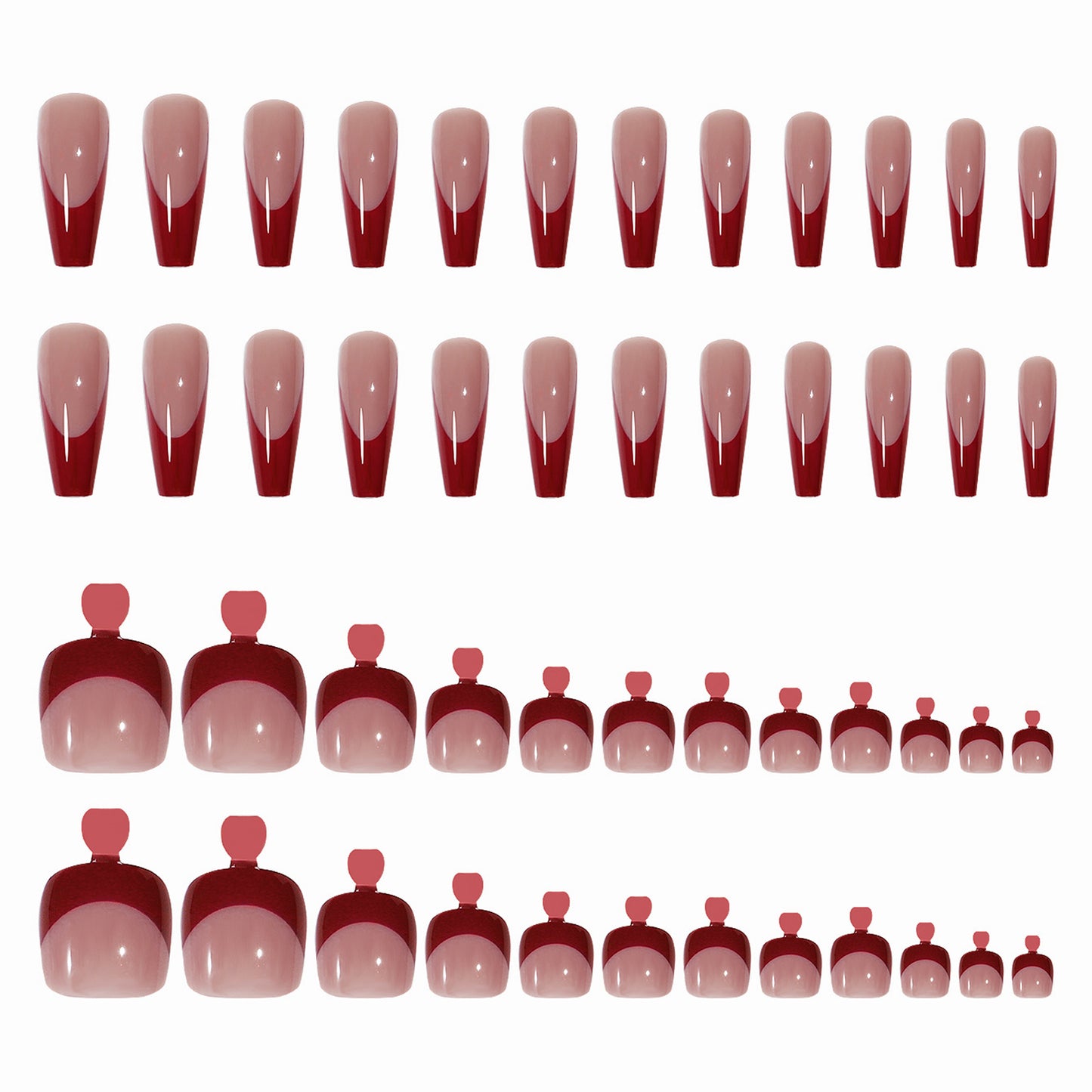 Bright Red Hand And Foot Set