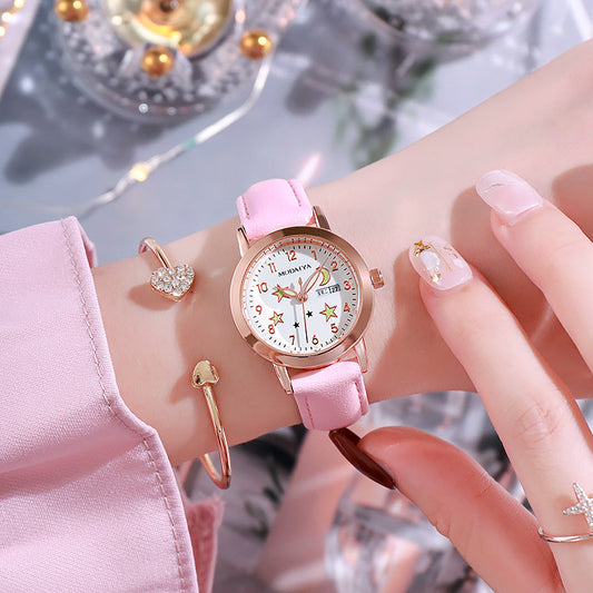 Luminous Double Calendar Women's Quartz Watch