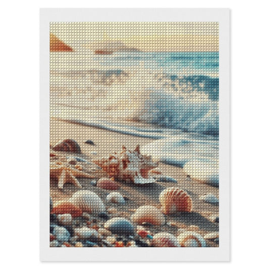 Beach Inspo Diamond Art Painting - Unframed Coastal Wall Décor for Relaxing Vibes