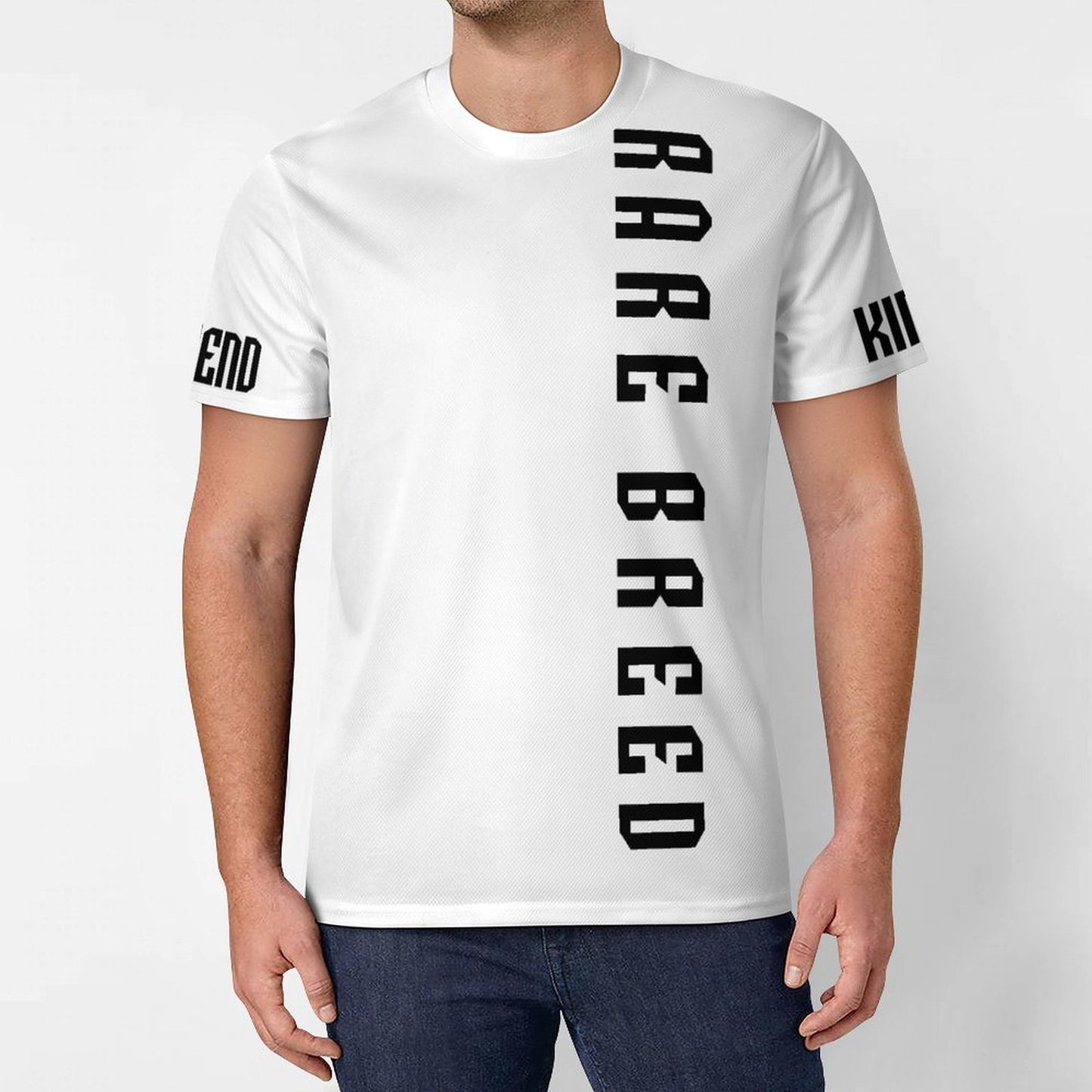 Men Short Sleeve Rare Breed White T-shirt