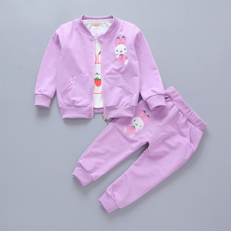 Toddler Girls Hoodie Casual Pants Set