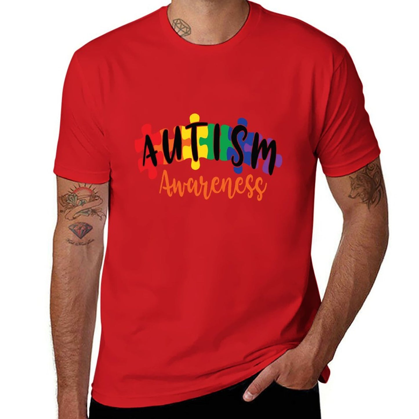 Autism Awareness Men's T-Shirt - Bold Support with Comfort