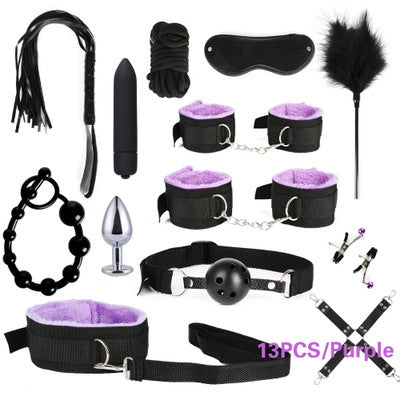 Luxury Match Set Bondage Accessories Kit – Adjustable Faux Leather Restraint Set | Couples Intimacy Props | Sensory Play Kit | Adult Bedroom Accessories