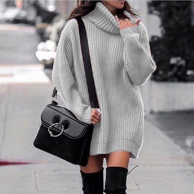 Fashionable Knitted Dress Sweaters Women's Clothing