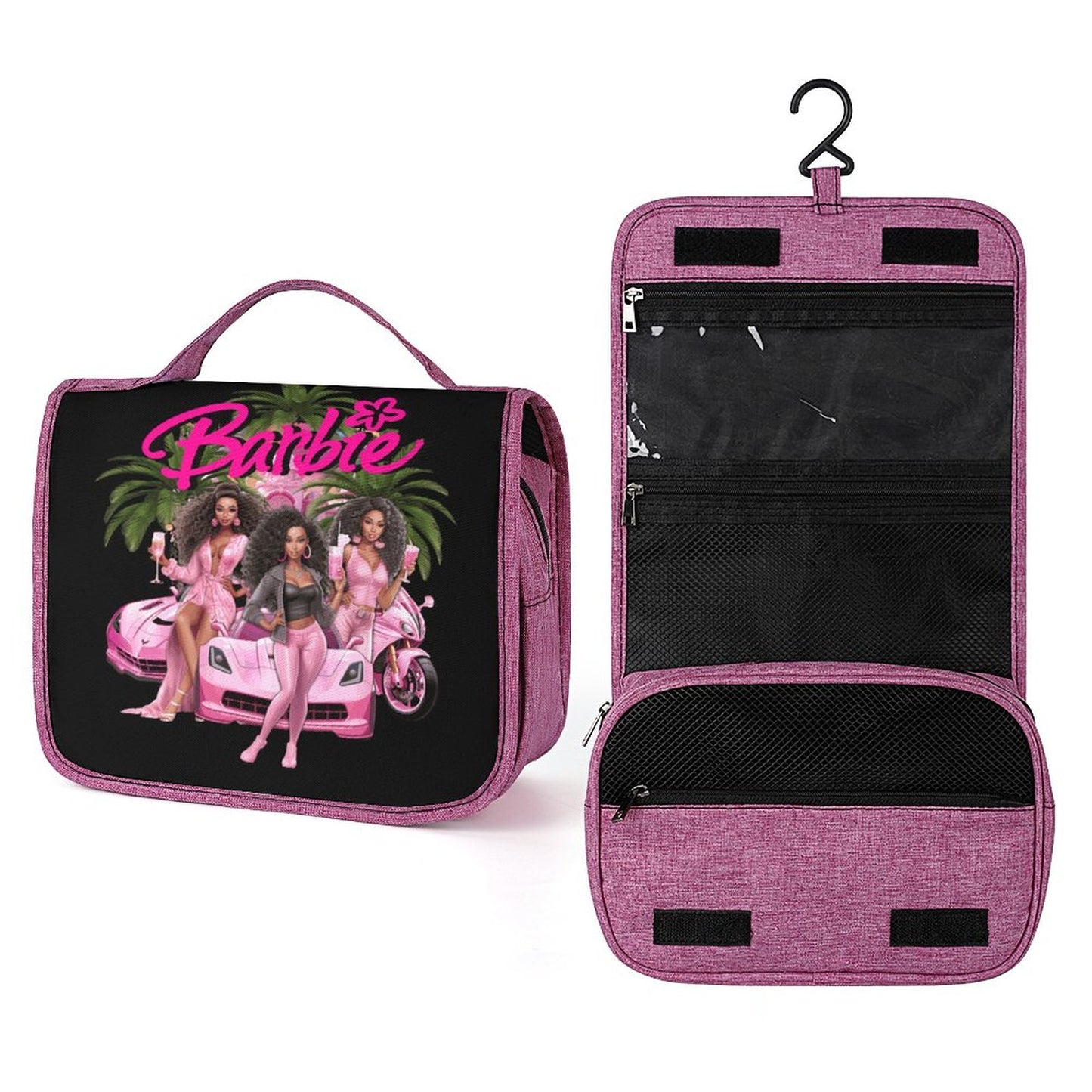 Melanin Barbie Travel Hanging Toiletry Bags / Women's Make-Up Bag