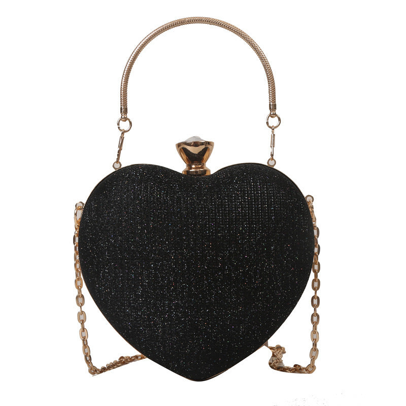 Elegant Women's Banquet Bag with Love Chain - Versatile Shoulder & Crossbody Handbag