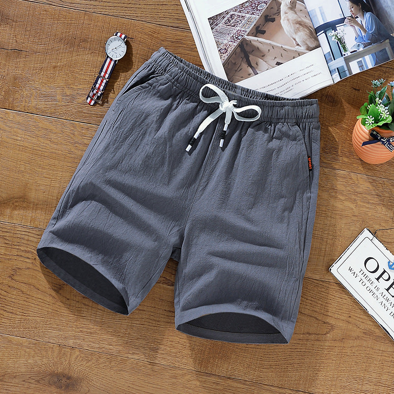 Leisure Loose Cotton And Linen Men's Shorts