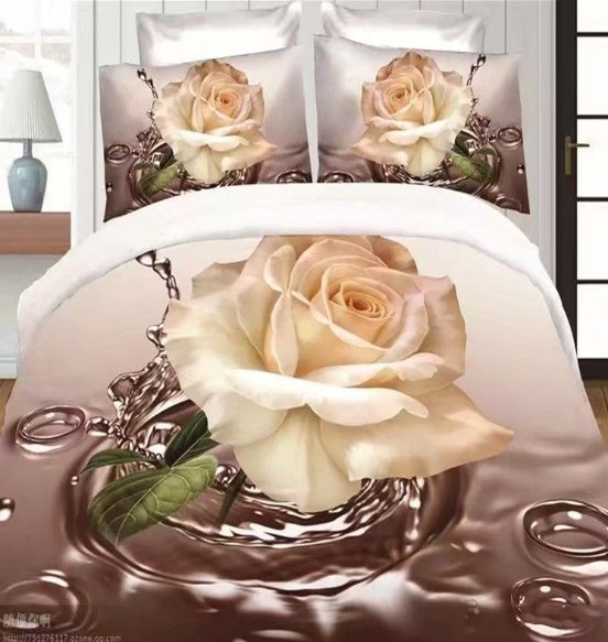 Brushed 3D four-piece Bedding set