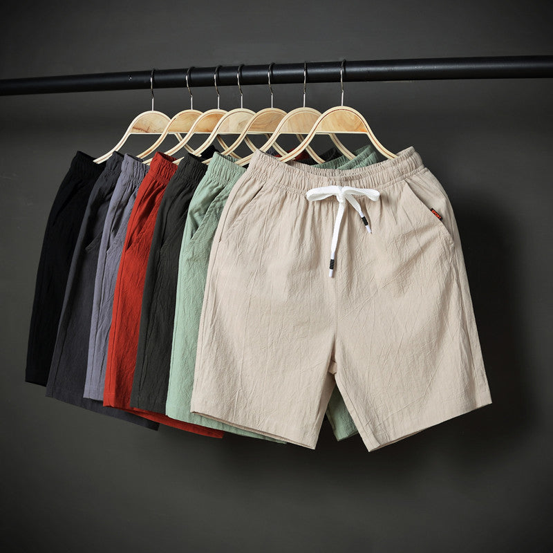 Leisure Loose Cotton And Linen Men's Shorts