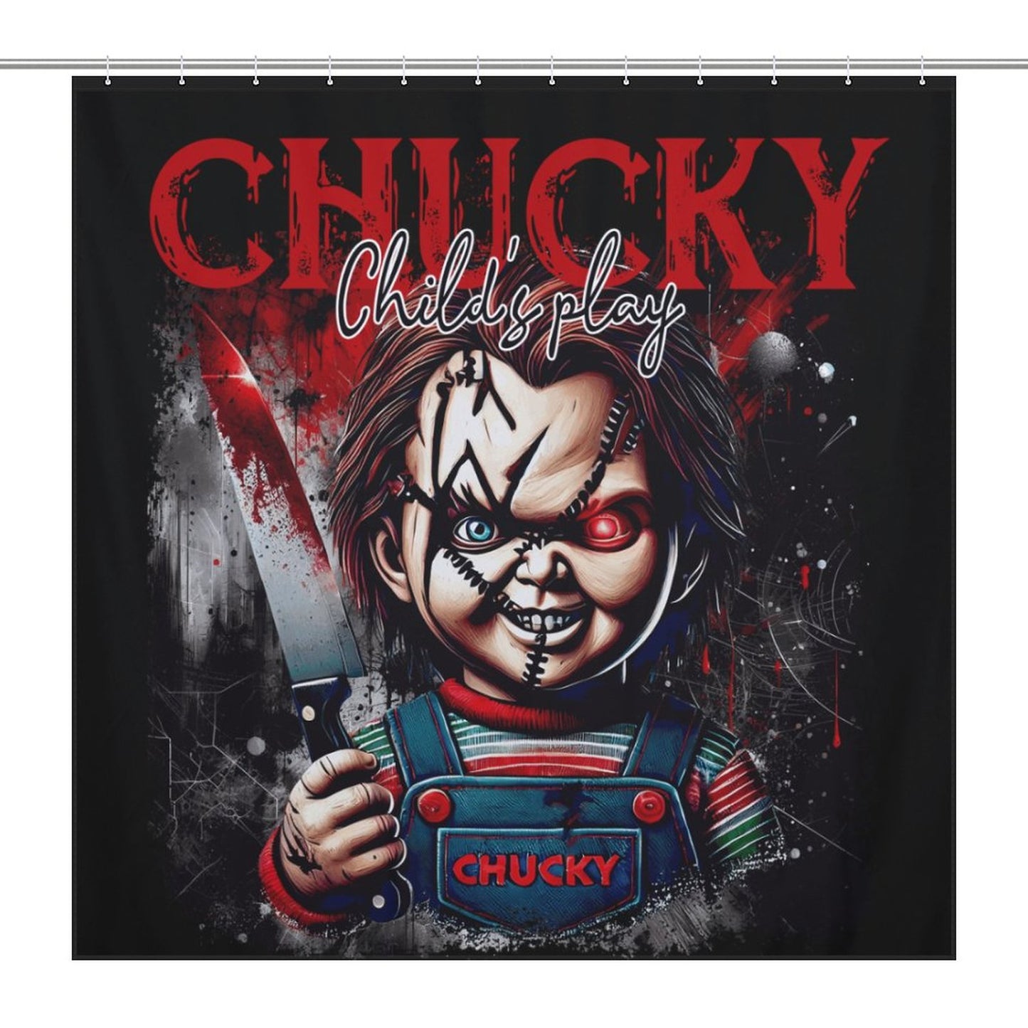 Chucky 'Child's Play' Shower Curtain/ Halloween Bathroom Decor / Guest Bathroom