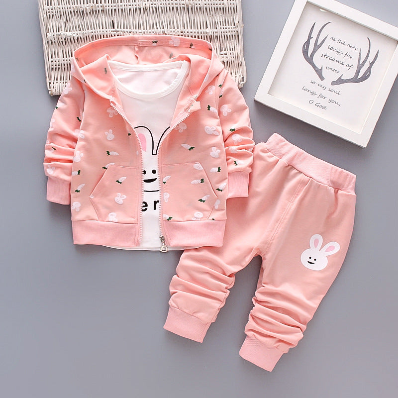 Toddler Girls Hoodie Casual Pants Set