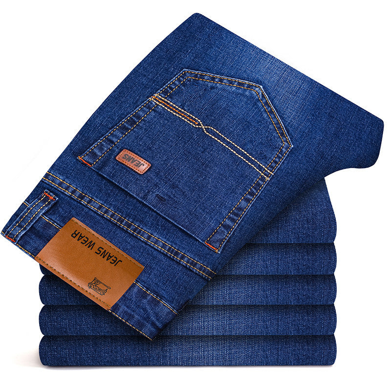 Men's Stretch Slim Straight Business Casual Jeans