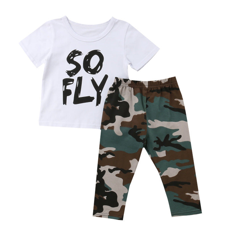 So Fly T-shirt camouflage two-piece