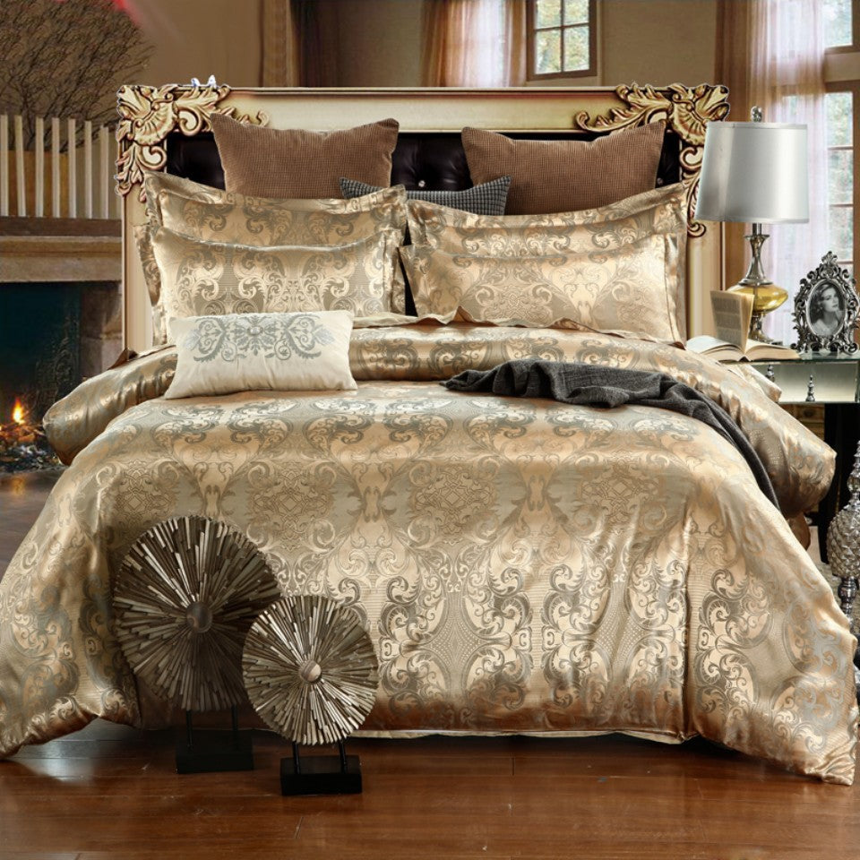 Luxury Jacquard Duvet Cover Set – Elegant Textured Bedding with Hidden Zipper, Soft & Durable Home Decor