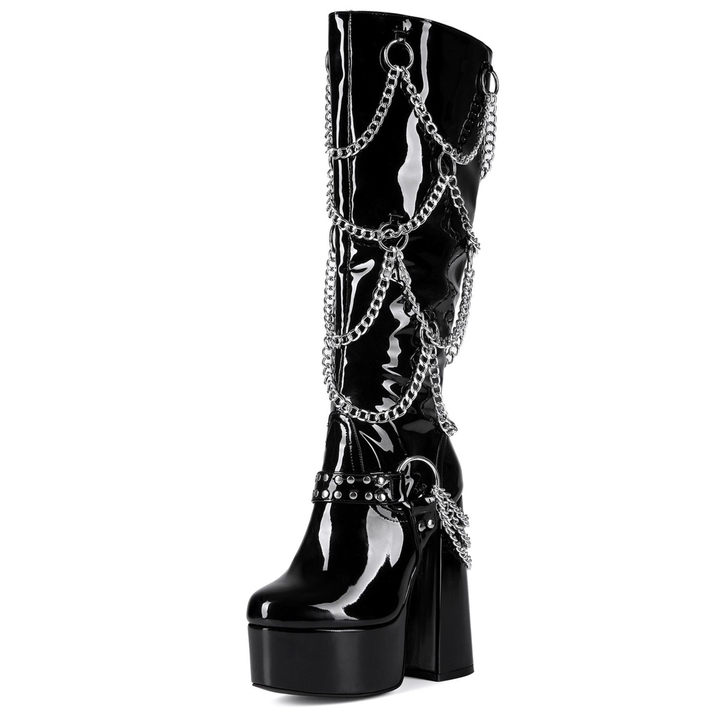 Luxury Sculpted Curve Extra-Thick High Heel Boots – Plus Size Women’s Statement Fashion Footwear