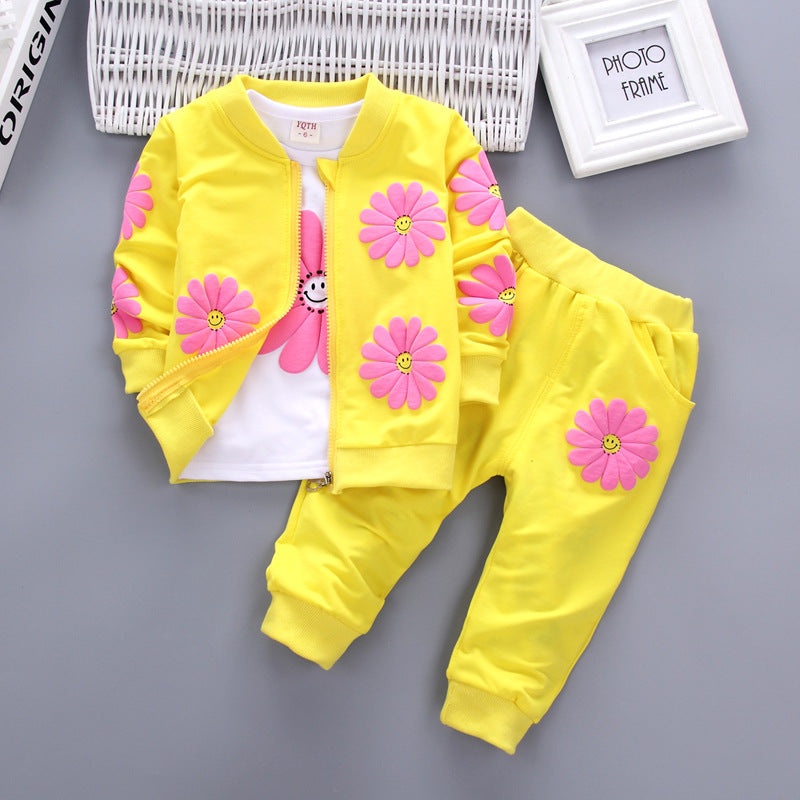 Toddler Girls Hoodie Casual Pants Set