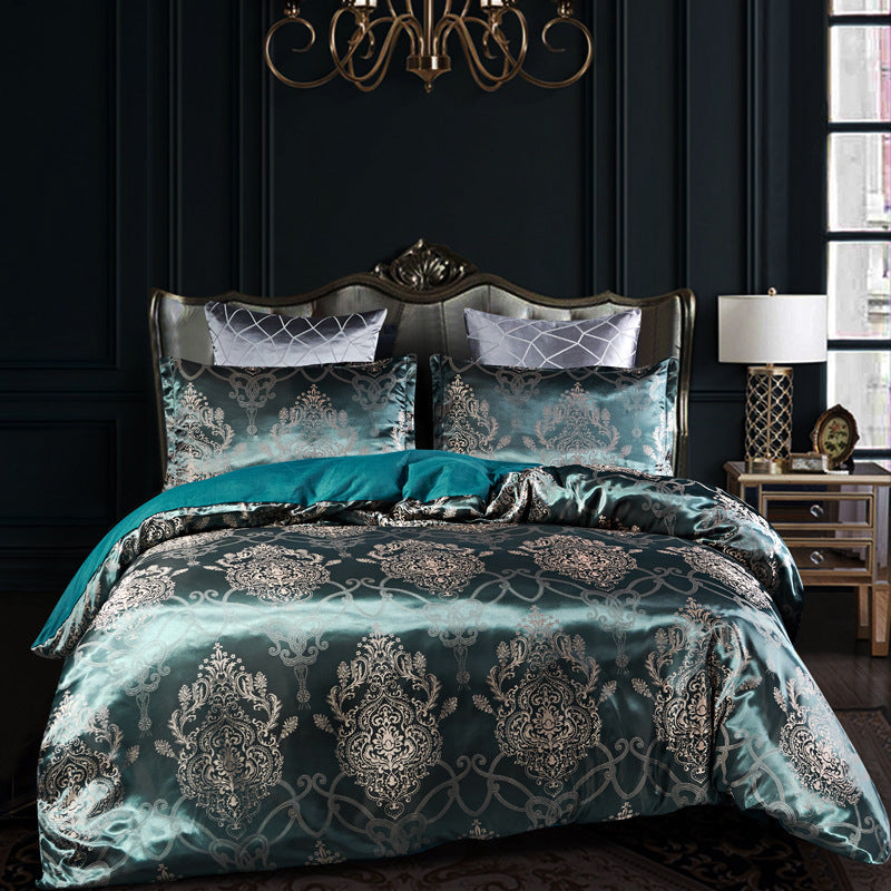 Luxury Jacquard Duvet Cover Set – Elegant Textured Bedding with Hidden Zipper, Soft & Durable Home Decor