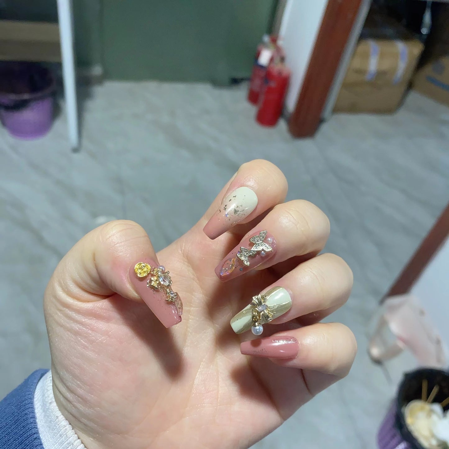 Butterfly False Nails